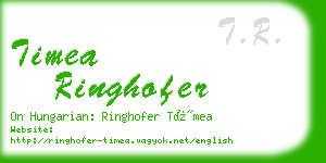 timea ringhofer business card